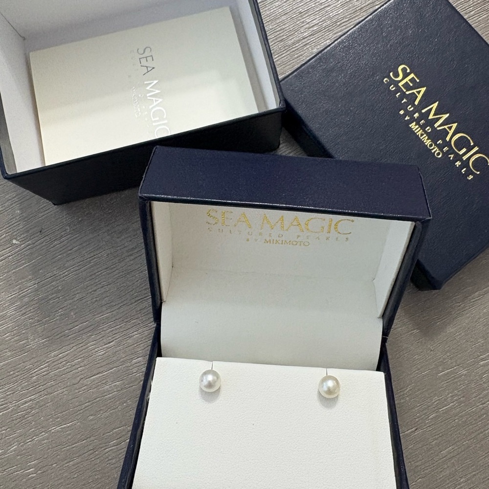 Mikimoto Sea Magic White Pearl Earrings